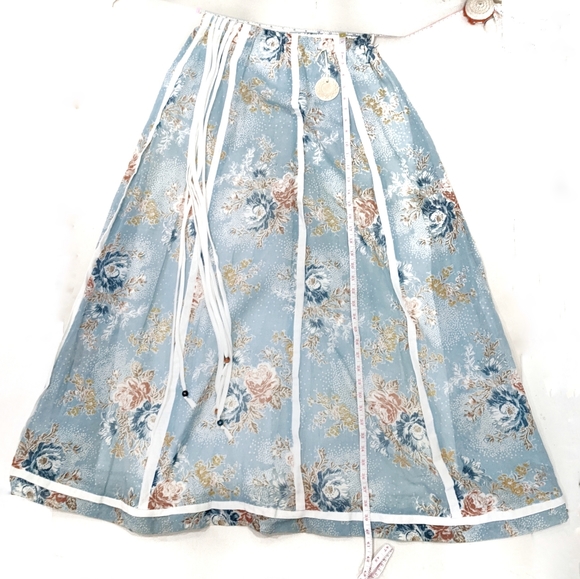 Chessa Davis 70s Vintage Boho Floral Skirt sz M - Picture 7 of 8